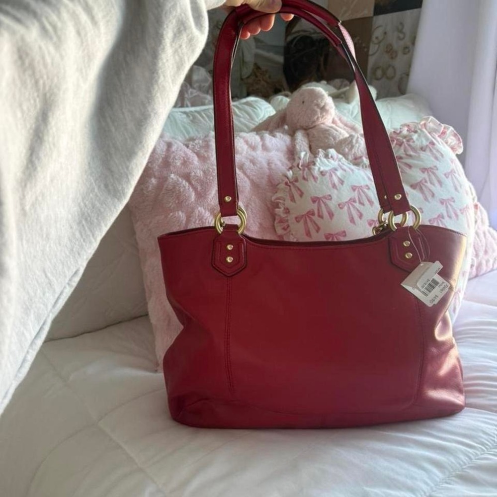 Y2K Coach Cherry Red Tote Bag/Purse - Picture 2 of 7